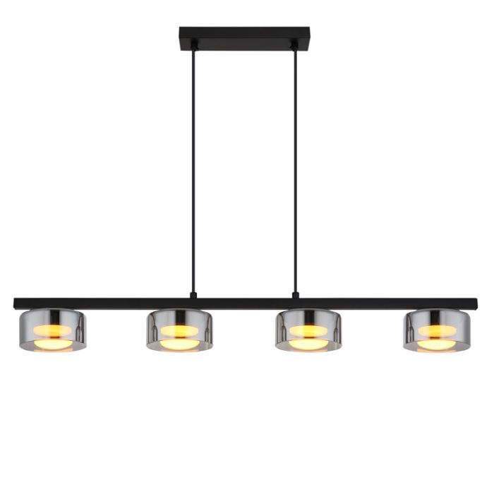 Zwarte design eettafel hanglamp metaal, Jamahl