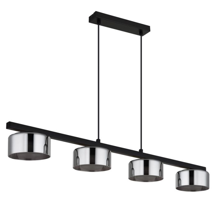 Zwarte design eettafel hanglamp metaal, Jamahl
