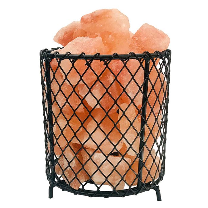 Oranje zoutlamp Mersa, 17 cm