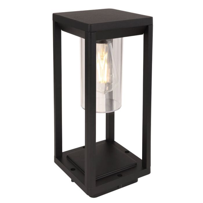 Moderne buitenlamp Vildan, zwart, metaal, IP44