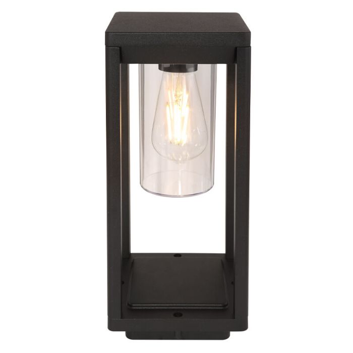 Moderne buitenlamp Vildan, zwart, metaal, IP44