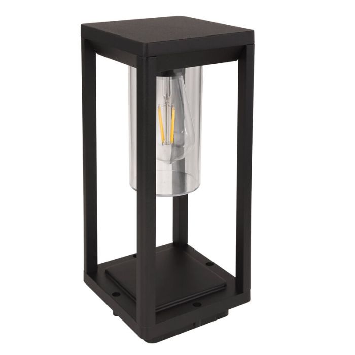 Moderne buitenlamp Vildan, zwart, metaal, IP44