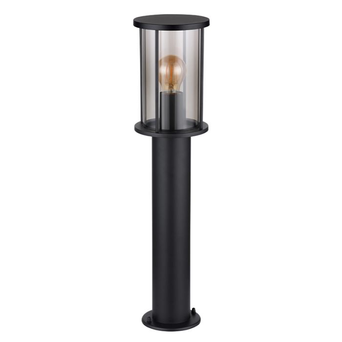 Zwarte moderne buitenlamp rvs, Kors, IP54