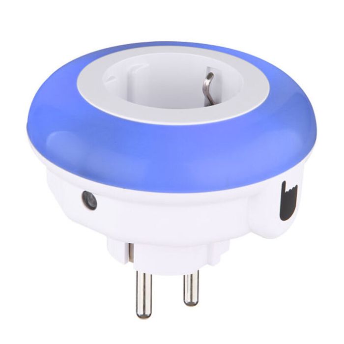 Witte nachtlamp Ather, kunststof, geïntegreerd LED