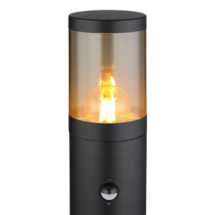 Zwarte moderne buitenlamp rvs, Lambert, IP44