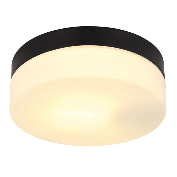 Zwarte buitenlamp kunststof, Maickel, IP44