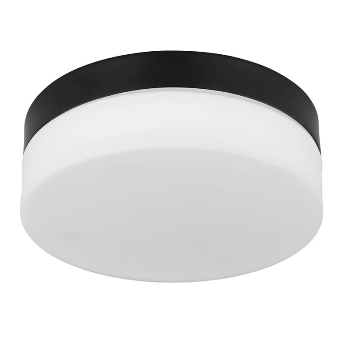 Zwarte buitenlamp kunststof, Maickel, IP44