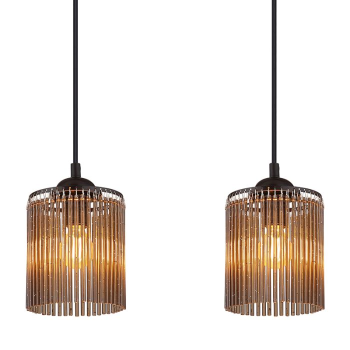 Grijze design eettafel hanglamp acryl, Marthijn