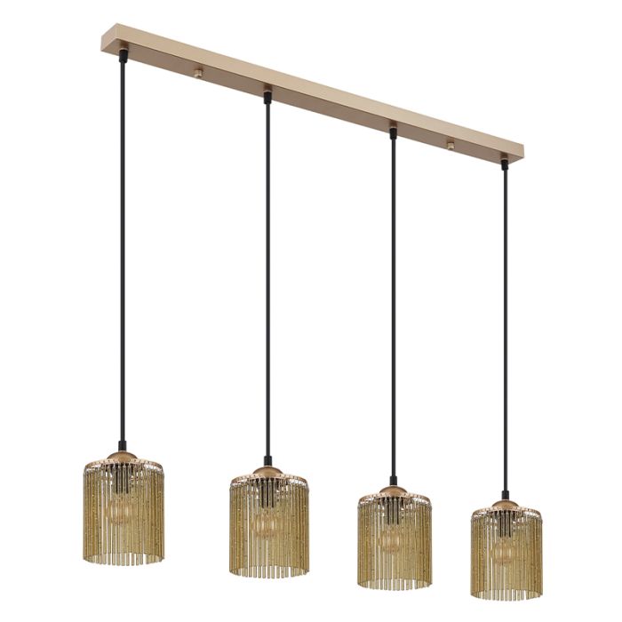 Amberkleurige design eettafel hanglamp acryl, Marthijn