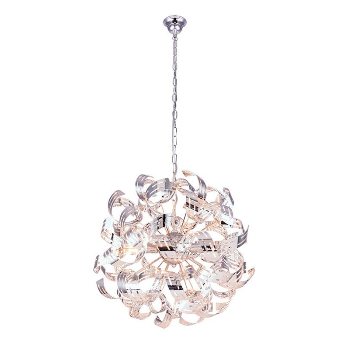 Design hanglamp Teake, chroom, metaal