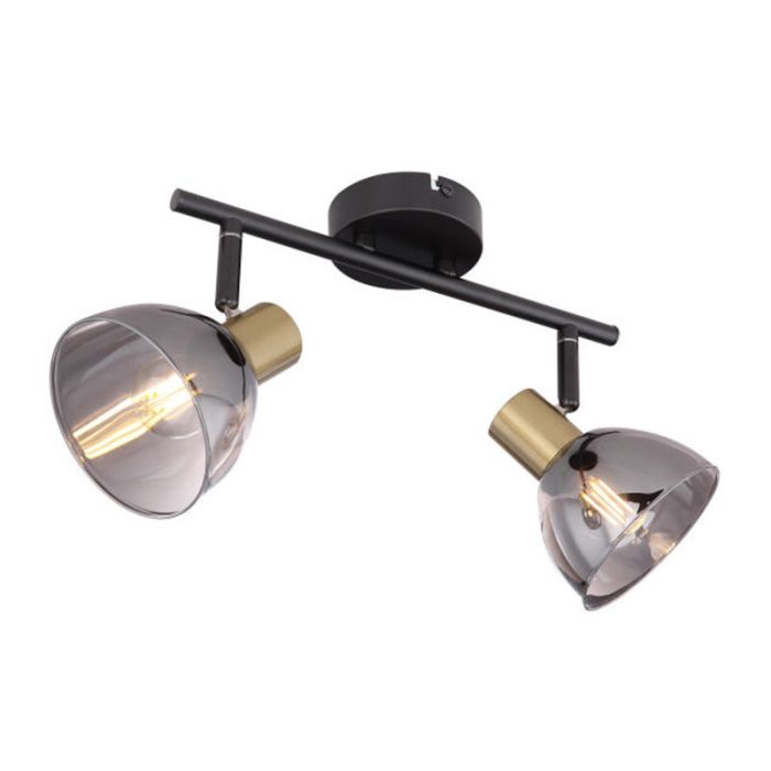 Gouden plafondspot Arthur, glas, modern