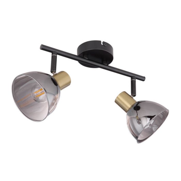 Gouden plafondspot Arthur, glas, modern
