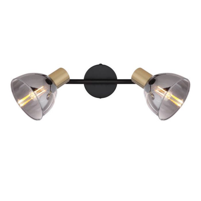 Gouden plafondspot Arthur, glas, modern