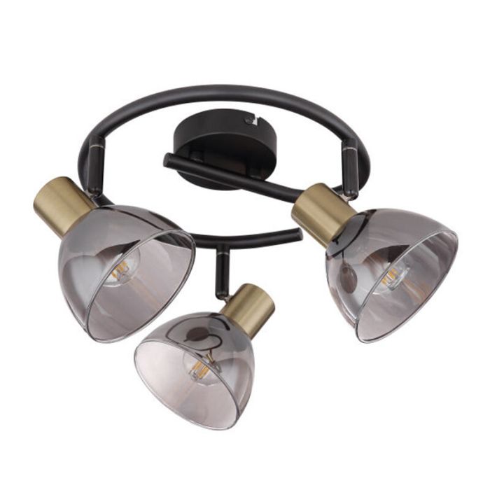 Gouden plafondspot Arthur, glas, modern
