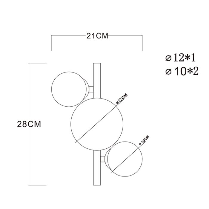 Amberkleurige design plafondlamp glas, Melinda