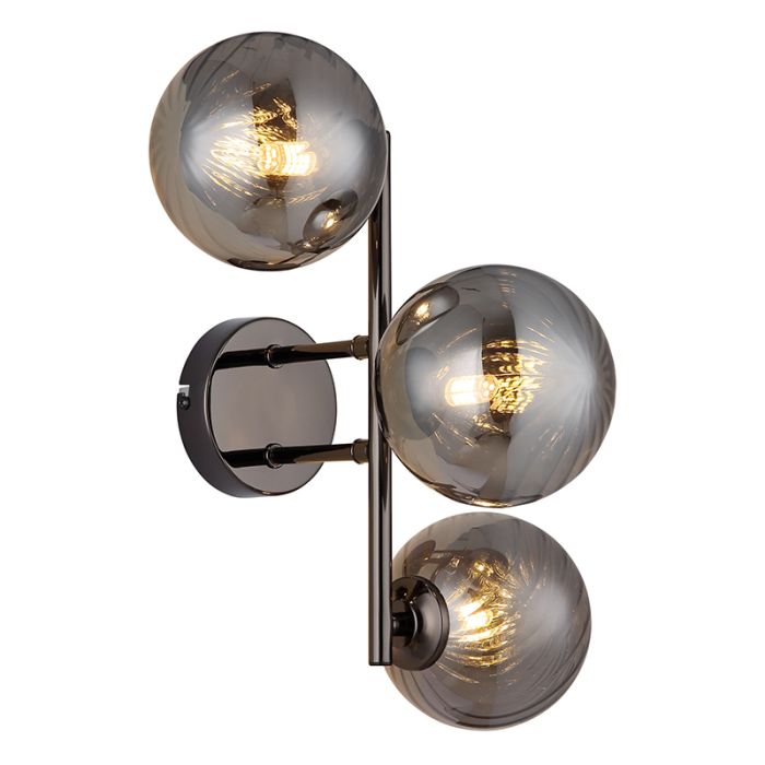 Retro wandlamp rookglas, Ozan