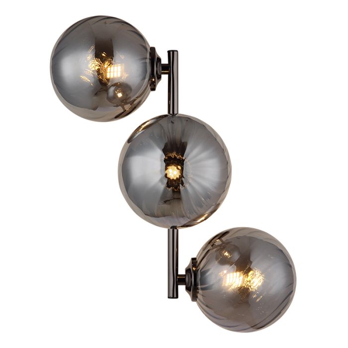 Retro wandlamp rookglas, Ozan