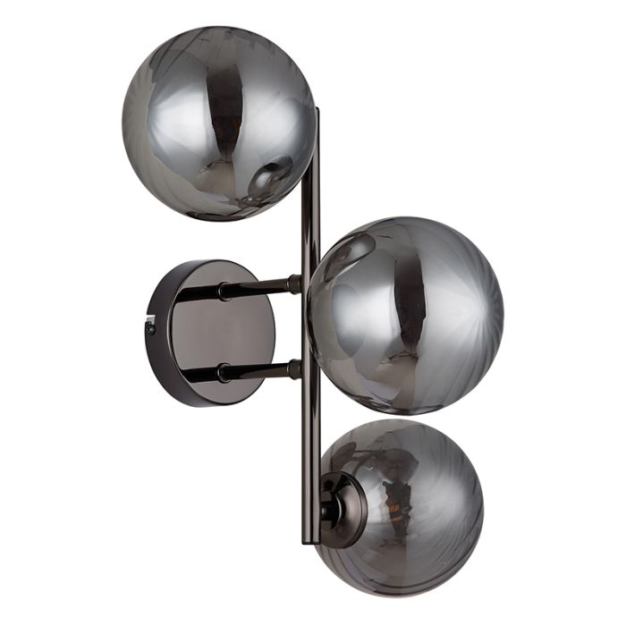 Retro wandlamp rookglas, Ozan