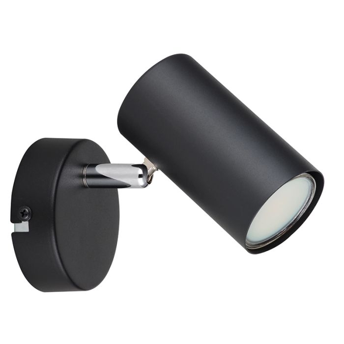 Zwarte moderne wandspot metaal, Rainer