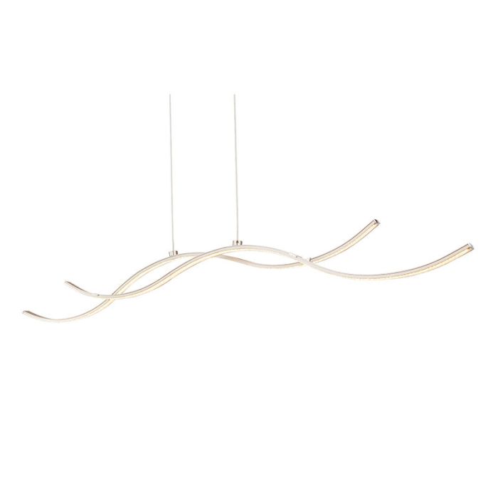 Moderne hanglamp Terence, nikkel, metaal, 3000K LED