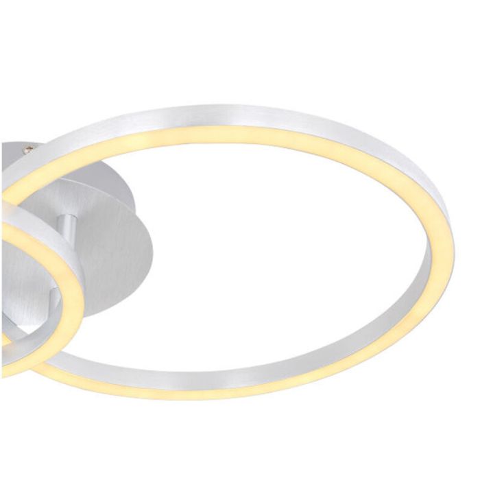 Witte plafonnière Palica, metaal, modern, geïntegreerd LED