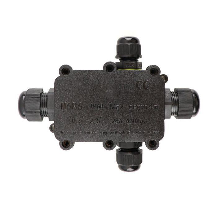 Waterdichte 4-weg kabelkoppeling, met Wago plug binnenin, IP68