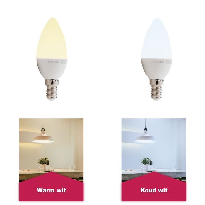 E14 LED kaars Mela, 5 watt, 5W, 3000k