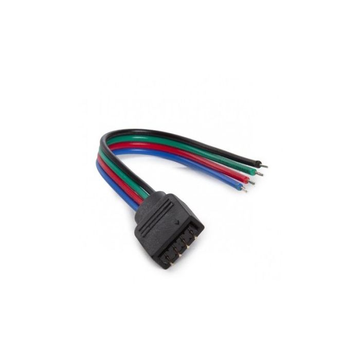 Koppelstuk met kabel voor RGBW ledstrip naar controller, male