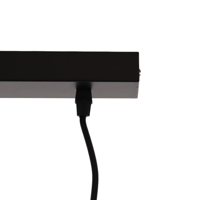 Aluminium hanglamp zonder kap zwart, Rika
