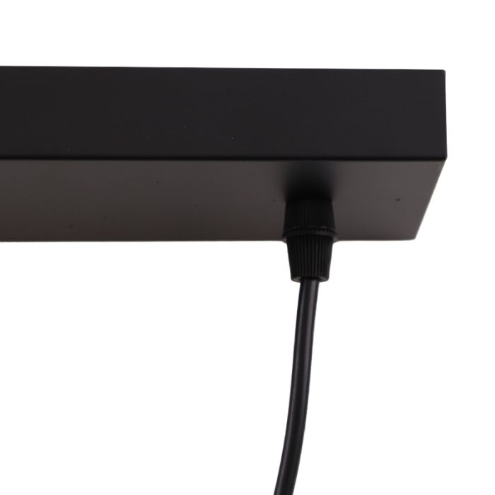 Aluminium hanglamp zonder kap zwart, Rika