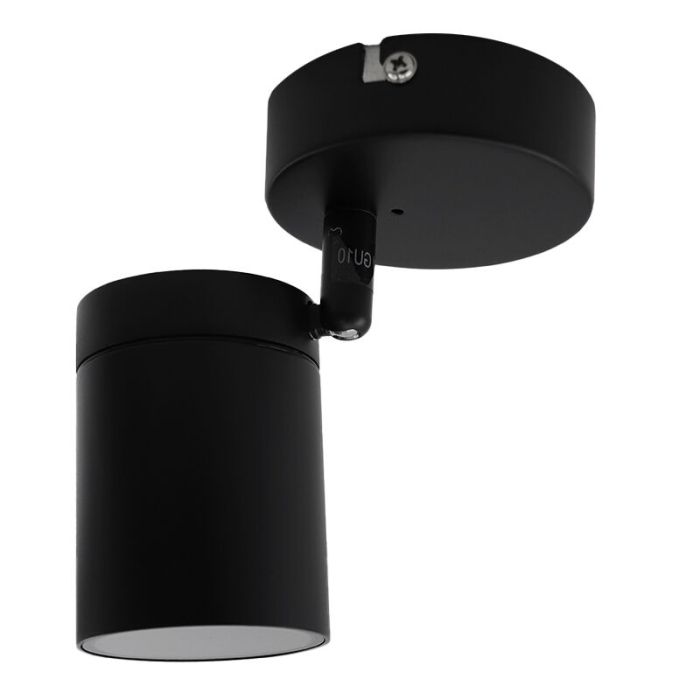 Zwarte plafondspot Ciara, aluminium, modern, IP44