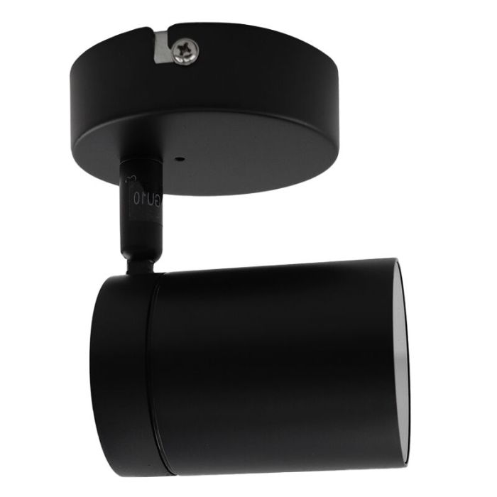 Zwarte plafondspot Ciara, aluminium, modern, IP44