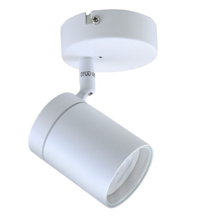 Witte plafondspot Ciara, aluminium, modern, IP44