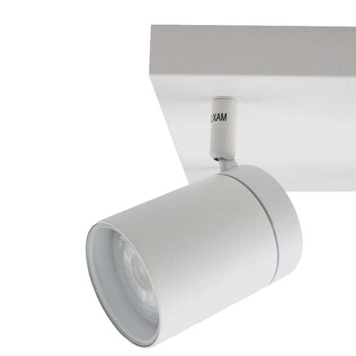 Witte plafondspot Ciara, aluminium, modern, IP44, 4L