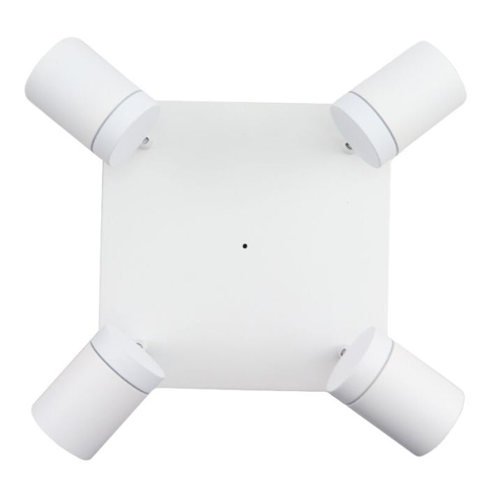 Witte plafondspot Ciara, aluminium, modern, IP44, 4L