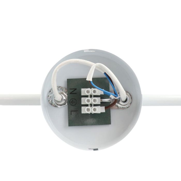 Industriële witte plafondspot Jaylano, 2L, langwerpig