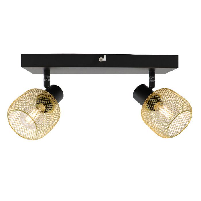 Gouden plafondspot Emado, aluminium, industrieel, 2L