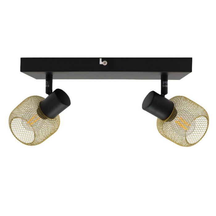 Gouden plafondspot Emado, aluminium, industrieel, 2L