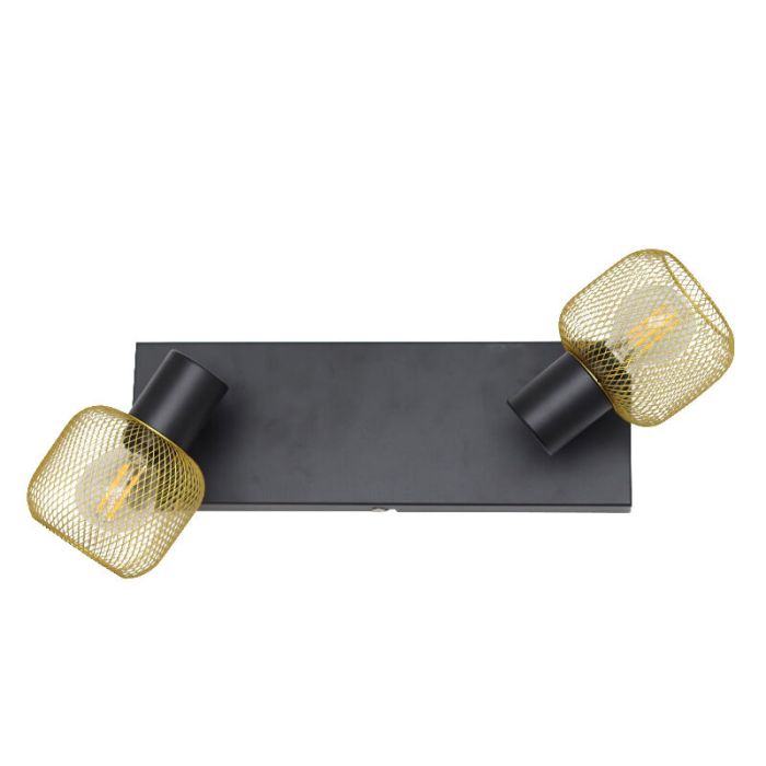 Gouden plafondspot Emado, aluminium, industrieel, 2L