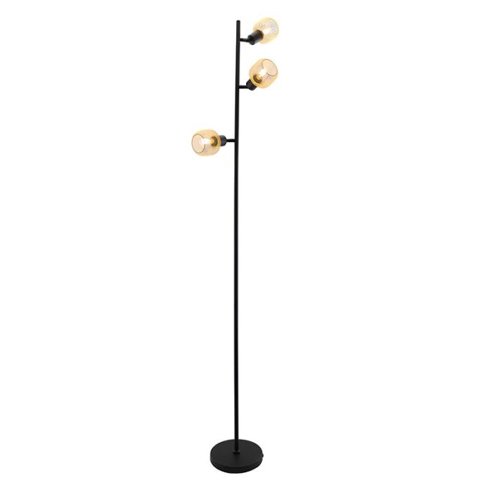 Gouden vloerlamp Emado, aluminium, industrieel, 3L