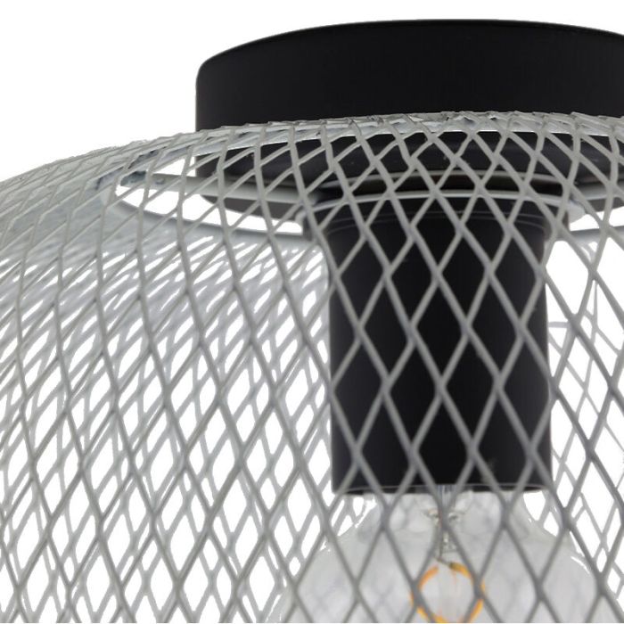 Grijze plafondlamp Emado, metaal, industrieel
