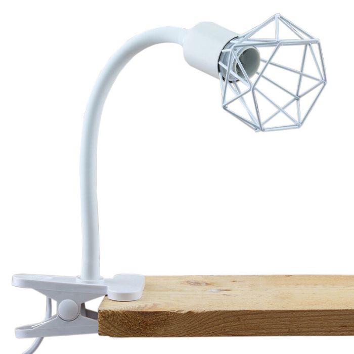 Witte klemspot Jaylano, metaal, industrieel