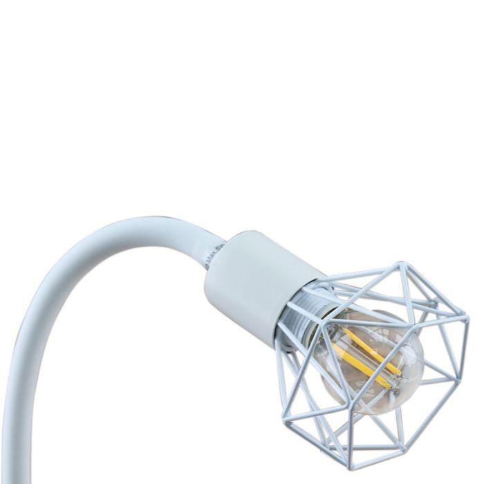 Witte klemspot Jaylano, metaal, industrieel