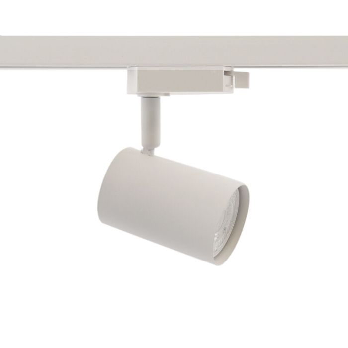 3M wit 1-fase railverlichting systeem met hoekstuk + 5 Elena railspots