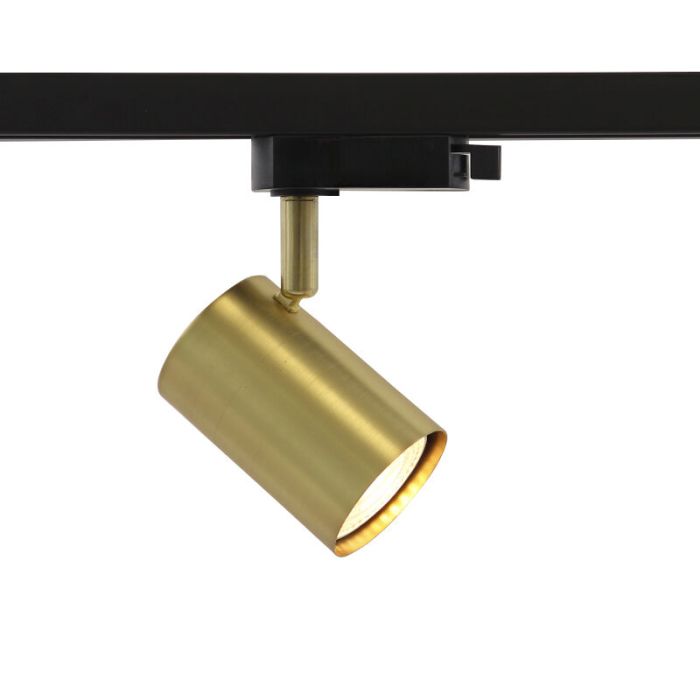 3M messing 1-fase railverlichting systeem met hoekstuk + 5 Elena railspots