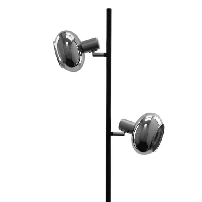 Design vloerlamp Skip, zwart, glas