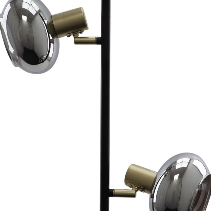 Design vloerlamp Skip, zwart, glas