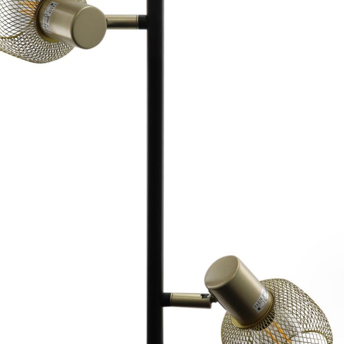 Industriële vloerlamp Emado, goud, metaal