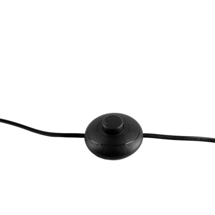 Moderne booglamp Urvin, zwart, stof