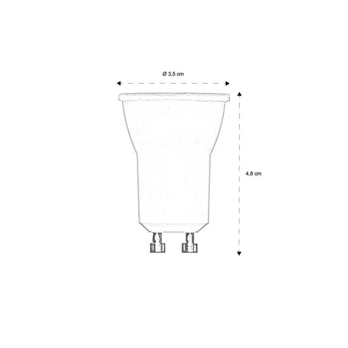 Finley GU10 (MR11) LED lamp, 2700k, 3,4w
